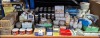 50+ PIECE BRAND NEW MIXED LOT TO INCLUDE SILVER LINE 12V DRILL DRIVER - BOND IT LEAK DETECTOR - RED PAINT - STRAIT LINE LASER LINE SYSTEM - POLISH REMOVER - CABLE CLIPS - DRY WALL SCRIM - ETC