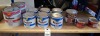 11 X PIECE BRAND NEW MIXED PAINT LOT TO INCLUDE MACPHERSON SATIN BRILLIANT WHITE PAINT - MACPHERSON GLOSS BRILLIANT WHITE PAINT - RUSTINS BRICK AND TILE MATT RED PAINT - STEP AND TILE RED PAINT