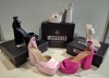 30 X BRAND NEW MISSGUIDED SHOE LOT CONTAINING, EXTREME PLATFORM RAFFIA HEELED SANDAL IN CREAM, CHUNKY CROC GLADIATOR FLAT SHOE IN BLACK, CLEAR PLATFORM STILETTO HEELED SANDALS IN CLEAR ALL IN SIZE 5