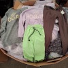 400 X BRAND NEW MIXED CLOTHING LOT CONTAINING, LOLA FLORAL SKIRT IN SIZE MEDIUM, AWESTA STYLE TROUSERS IN NEON GREEN IN SIZE SMALL, SEEMORE SWEATSHIRT IN VIOLET IN SIZE OVERSIZED, ETC, (IN 1 PALLET BOX)