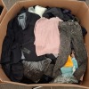 400 X BRAND NEW MIXED CLOTHING LOT CONTAINING, BAROUTTI BLAZER IN BLACK IN SIZE 50, MASTERHAND BLAZER IN BLACK IN SIZE 27, CARRELI TROUSERS IN LIGHT BLUE IN SIZE 32/12, ETC, (IN ONE PALLET BOX)