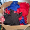 200 X BRAND NEW GEORGE CLOTHING LOT CONTAINING, GEORGE SWEATSHIRT HOODIES IN RED BLUE AND BLACK IN SIZES 1X, 2X AND 3X (ON ONE PALLET BOX)