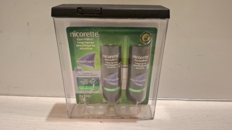 5 DUO PACKS OF NICORETTE QUICKMIST IN FRESHMINT 1MG