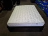 KING SIZE BED WITH EPEDA ALL SEASON MATTRESS WITH SOLID BED FRAME WITH METAL / WOODEN SLATS IN SIZE 2M X 160CM X 70 CM (PLEASE NOTE COME FROM X HOTEL ) BED FRAMES ARE RELATIVELY EASY TO BREAK DOWN AND RE-ASSEMBLE VIEWING IS RECOMMENDED