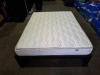 KING SIZE BED WITH EPEDA ALL SEASON MATTRESS WITH SOLID BED FRAME WITH METAL / WOODEN SLATS IN SIZE 2M X 160CM X 70 CM (PLEASE NOTE COME FROM X HOTEL ) BED FRAMES ARE RELATIVELY EASY TO BREAK DOWN AND RE-ASSEMBLE VIEWING IS RECOMMENDED