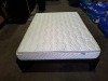 KING SIZE BED WITH EPEDA ALL SEASON MATTRESS WITH SOLID BED FRAME WITH METAL / WOODEN SLATS IN SIZE 2M X 160CM X 70 CM (PLEASE NOTE COME FROM X HOTEL ) BED FRAMES ARE RELATIVELY EASY TO BREAK DOWN AND RE-ASSEMBLE VIEWING IS RECOMMENDED
