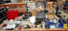 FULL BAY MIXED LOT CONTAINING MOTOR TRANSAXLE ASSEMBLY FOR PRIDE SCOOTER , CABINCAR STORAGE BOX IN RED , FOLD AWAY PLATFORM TRUCK AND VARIOUS MOBITITY SCOOTER SPARE PARTS ETC - 2