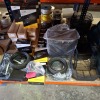 40 X BRAND NEW MIXED LOT CONTAINING POWAKADDY WINTER MITTS , POWAKADDY RAIN COVER , MOBILITY SCOOTER FRONT METAL BASKETS , MG2 ARMRESTS , GIANT LED TABLE LAMPS ETC OVER A FULL BAY - 2