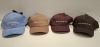 30 X BRAND NEW MENNACE BASEBALL HATS LOT CONTAINING, HATS IN CREAM, BROWN AND BURGUNDY, IN 1 TRAYS (TRAY NOT INCLUDED)
