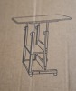 10 X MIXED LOT CONTAINING, 6 X ADJUSTABLE TABLES ON WHEELS, 4 X RADIATOR COVERS IN WHITE, (ON HALF A BAY)