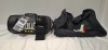 2 X BRAND NEW EVERLAST 30 POUND POWERCORE FIT BAG WITH BOXING GEL WRAPS AND ONE SLAZENGER SPORTS BAG WITH WHEELS