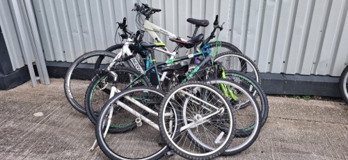 5 X MIXED BIKE LOT TO INCLUDE - 1X CROSS BIKE - 2X RALEIGH BIKES - 1X MAGNA BIKE - 1X UNKNOWN