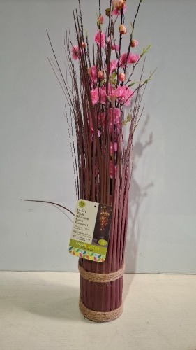 72 X BRAND NEW SMART GARDEN IN LIT PINK BLOSSOM FAUX BOUQUET 70CM