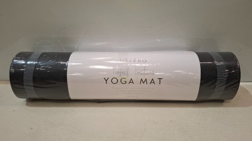 45 X BRAND NEW USA PRO PERFECT POSITIONS YOGA MATS IN BLACK IN SIZE 173 X 61 CM IN 5 BOXES