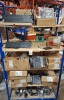 50 X MIXED BRAND NEW OFFICE EQUIPMENT LOT CONTAINING, 12 X HP KEYBOARDS IN BLACK, 23 X DESKTOP PHONES, 1 X SABRENT USB - C TO HDMI ADAPTER WITH 2 PORTS, ETC, ON 5 SHELVES