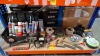 30 X PIECE MIXED LOT TO INCLUDE VARIOUS SILICONE - ADHESIVE SPRAY - SILICONE GUN - HAMMERS - ELECTRIC CABLE - EXTENSION LEAD - RONSEAL WOODSTAIN - WOOD GLUE - TEAK OIL - SMALL LEVEL - LED CABINET LIGHT ETC