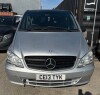SILVER/BLACK MERCEDES-BENZ VITO 113 CDI TRAVELINER DIESEL MPV (CLASSIFIED AS M1 ON V5 SO NO VAT) 2143CC FIRST REGISTERED 23/5/2013 REG: CE13 TYK 1 KEY WITH V5 MOT EXPIRED 26/7/2025 MILEAGE UNKNOWN THIS VEHICLE IS A NON RUNNER BONNET IS BROKEN **** PLEASE - 3