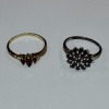 2 X RINGS IE. 1 X 9 CT GOLD RUBY & DIAMOND RING - WEIGHT 1.993 G 1 X SILVER SAPPHIRE RING (AUTHORISED AS GENUINE BY AN INDEPENDENT JEWELLER)