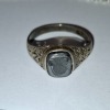 7 PCS OF SILVER JEWELLERY IE. CRUCIFIX & CHAIN, 5 X RINGS & BRACELET (AUTHORISED AS GENUINE BY AN INDEPENDENT JEWELLER) - 5