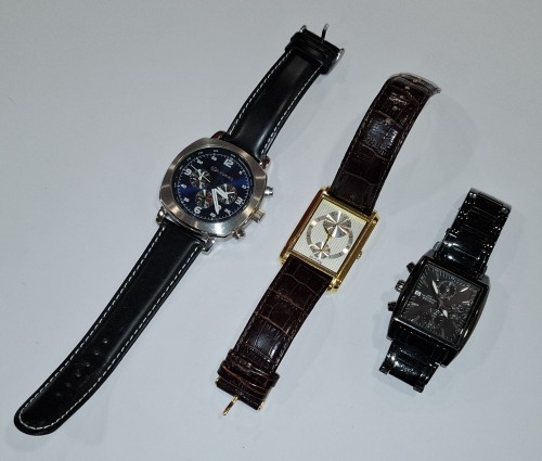 3 X GENTS WATCHES IE. LEXUS, ACCURIST, PULSAR (AUTHORISED AS GENUINE BY AN INDEPENDENT JEWELLER - UNTESTED AS WORKING OR OTHERWISE)