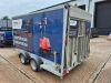 IFOR WILLIAMS TWIN AXLE DB BOX TRAILER, 3500KG GROSS WEIGHT WITH KNOTT HITCH. FRONT PEDESTRIAN DOOR AND TWIN REAR PEDESTRIAN DOORS WHICH FOLD OUT OF THE REAR RAMP. - 2