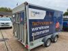 IFOR WILLIAMS TWIN AXLE DB BOX TRAILER, 3500KG GROSS WEIGHT WITH KNOTT HITCH. FRONT PEDESTRIAN DOOR AND TWIN REAR PEDESTRIAN DOORS WHICH FOLD OUT OF THE REAR RAMP. - 3