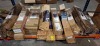 15 X MIXED CHRISTMAS TREE LOT CONTAINING SLIM CALIFORNIA SPRUCE 8FT , GLENSHEE SPRUCE 6FT , BIRCH TREE 560 LEDS 1.5M , WEEPING WILLOW TREE 810 LEDS 2.1M , BLACK PENCIL PINE TREE 6.5FT ETC OVER A FULL BAY - (NOTE CUSTOMER RETURNS )