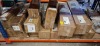 15 X MIXED CHRISTMAS TREE LOT CONTAINING SLIM LAPLAND SPRUCE 5FT , GLENWOOD SPRUCE , FIBRE OPTIC THREE WITH FLASHING LEDS 2.1 M , PRE - LIT CHRISTMAS DOOR SET ETC OVER A FULL BAY - (NOTE CUSTOMER RETURNS )