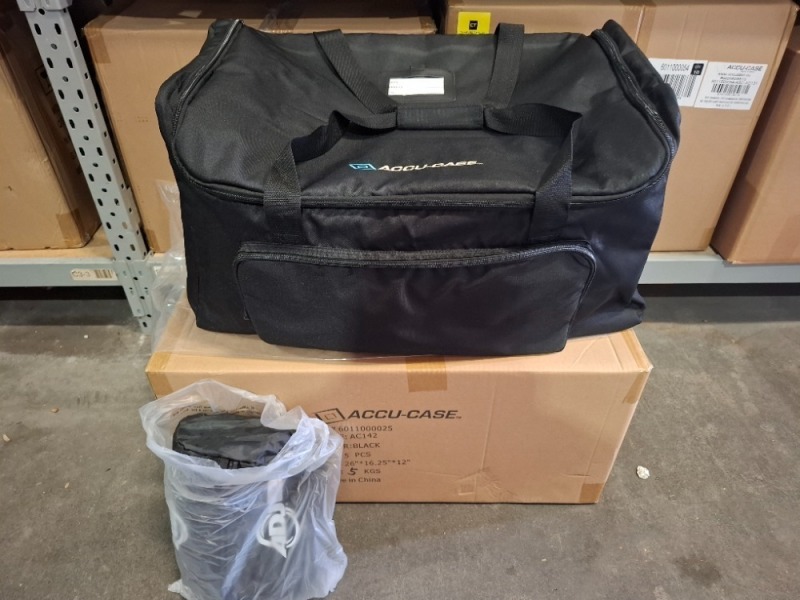 25 X BRAND NEW ACCU-CASE BLACK BAGS - 60 X 40 X 35CM