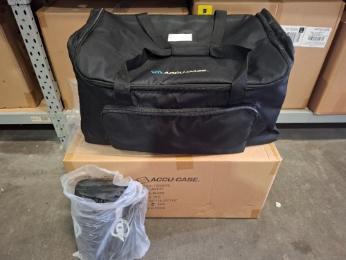 25 X BRAND NEW ACCU-CASE BLACK BAGS - 60 X 40 X 35CM