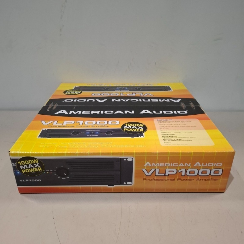 1 X BRAND NEW AMERICAN AUDIO VLP1000 PROFESSIONAL POWER AMPLIFIER 1000W MAX POWER