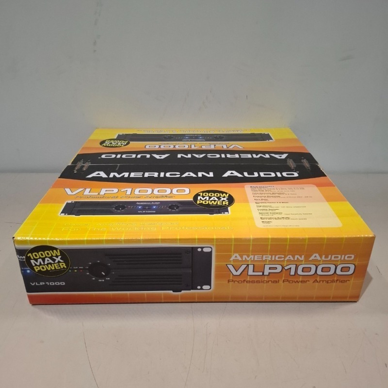 1 X BRAND NEW AMERICAN AUDIO VLP1000 PROFESSIONAL POWER AMPLIFIER 1000W MAX POWER