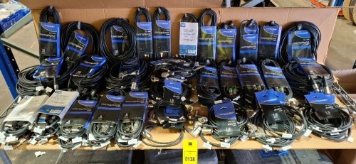 75 X BRAND NEW ACCU CABLE LOW NOISE MICROPHONE CABLES 3M - PROFFESIONAL AUDIO CABLE AC-PRO XLR AUDIO CABLE 1M - LOW NOISE MICROPHONE CABLE 15 AND 10 METERS - 1.5 NO NOISE MICROPHONE CABLES ETC
