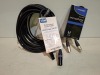 75 X BRAND NEW MIXED LOT TO INCLUDE DMX 3 PIN 15 METER CABLES - DMX 5 PIN 3M CABLES - LOW NOISE MICROPHONE 3 PIN CABLES 0.5M