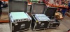 3 X ADJ FLIGHT CASES WITH CONTENTS OF 16 DANCE FLOOR PANELS - MDF2PSUX20 750W POWER SUPPLYS - VARIOUS CABLES - 26 ADJ POWER RAMPS FOOR DANCE FLOOR. SET WILL COVER A 4M X 4M DANCE AREA = 16 M/2 (ORIG RRP &pound;5000+)