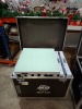 3 X ADJ FLIGHT CASES WITH CONTENTS OF 16 DANCE FLOOR PANELS - MDF2PSUX20 750W POWER SUPPLYS - VARIOUS CABLES - 26 ADJ POWER RAMPS FOOR DANCE FLOOR. SET WILL COVER A 4M X 4M DANCE AREA = 16 M/2 (ORIG RRP &pound;5000+) - 2