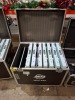 3 X ADJ FLIGHT CASES WITH CONTENTS OF 16 DANCE FLOOR PANELS - MDF2PSUX20 750W POWER SUPPLYS - VARIOUS CABLES - 26 ADJ POWER RAMPS FOOR DANCE FLOOR. SET WILL COVER A 4M X 4M DANCE AREA = 16 M/2 (ORIG RRP &pound;5000+) - 3
