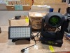 2 X PIECE MIXED LOT TO INCLUDE 1 X GRADE B ADJ ENCORE BURTS UV IP HIGH INTENSITY IP65 OUTDOOR RATED UV EFFECT - 1 X GRADE B 18P HEX LED LIGHT (BOTH UNTESTED)