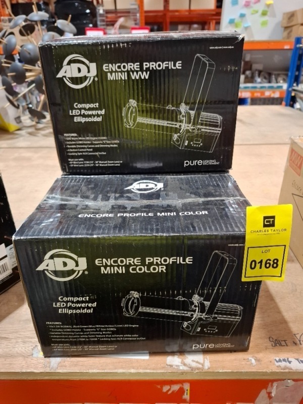 3 X GRADE B ADJ ENCORE PROFILE MINI WW COMPACT LEDS (UNTESTED)
