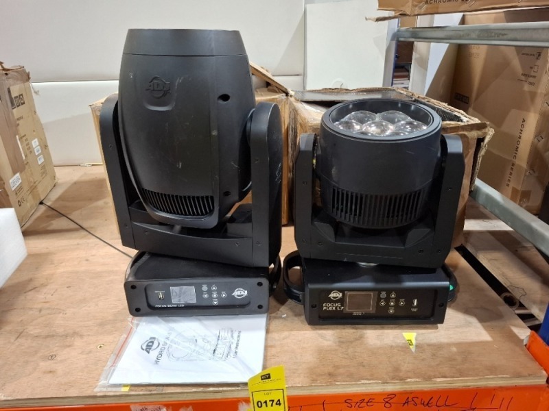 2 X PIECE MIXED LOT TO INCLUDE 1 X GRADE B ADJ FOCUS BEA LED - 1 X GRADE B FOCUS FLEX L7 LED (UNTESTED)