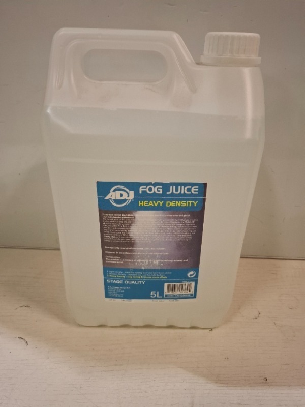 24 X BRAND NEW ADJ FOG JUICE FOR FOG MACHINES IN 5LITRES