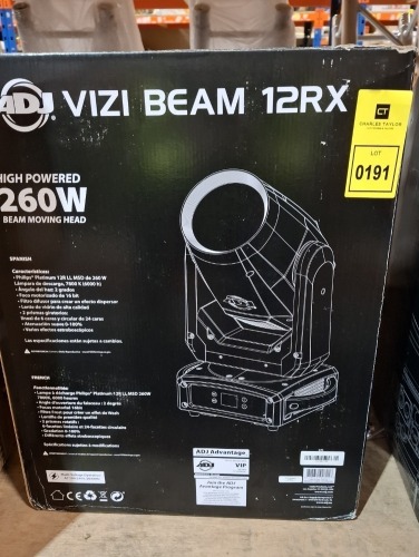 1 X GRADE B ADJ VIZI BEAM 12RX 260W BEAM MOVING HEAD (UNTESTED)