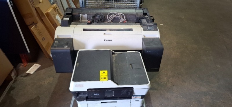 2 X PRINTER LOT CONTAINING 1 CANON IMAGE PROGRAF TM - 200 PRINTER AND 1 X BROTHER MFC - J6720DW SCANNER / PRINTER