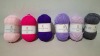 80 X BRAND NEW KNITCO GOOD OLD FASHIONED DK YARN IN VARIOUS COLOURS GREEN , YELLOW , BROWN , WHITE , PINK , ETC IN ONE LARGE BACK