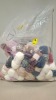 80 X BRAND NEW KNITCO GOOD OLD FASHIONED DK YARN IN VARIOUS COLOURS GREEN , YELLOW , BROWN , WHITE , PINK , ETC IN ONE LARGE BACK - 2