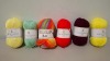 80 X BRAND NEW KNITCO GOOD OLD FASHIONED DK YARN IN VARIOUS COLOURS GREEN , YELLOW , BROWN , WHITE , PINK , ETC IN ONE LARGE BACK