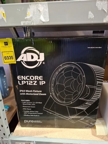 1 X GRADE B ADJ ENCORE LP12Z IP65 WASH FIXTURE WITH MOTORIZED ZOOM (UNTESTED)
