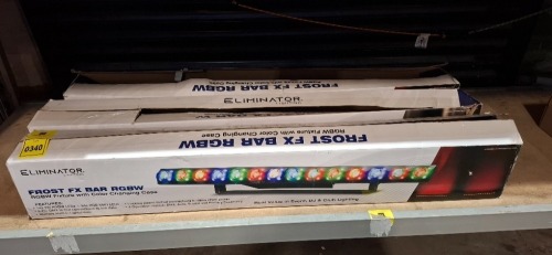 3 X GRADE B ELIMINATOR LIGHTING FROST FX BAR RGBW LED LIGHT WITH COLOUR CHANGING CASE (UNTESTED)