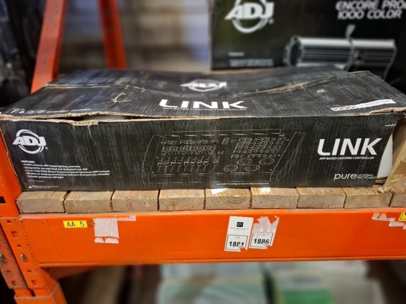 1 X GRADE B ADJ LINK 4 DMX UNIVERSE APP BASED LIGHTING CONTROLLER (UNTESTED)