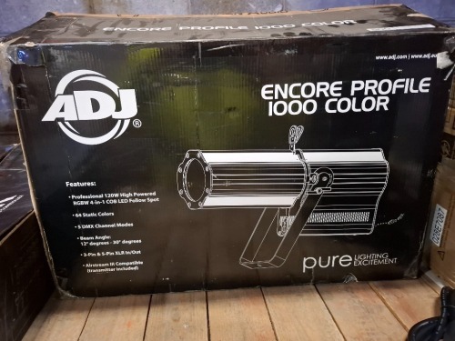 1 X GRADE B ADJ ENCORE PROFILE 1000 COLOUR 120W HIGH POWERED LED LIGHT (TESTED WORKING)